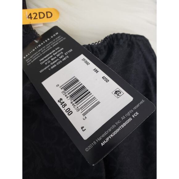 NEW Bali Bra 42DD Solid Black Minimizer Underwire Style DF3562 Plus Size 42DD‎ - Picture 6 of 8